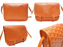 画像をギャラリービューアに読み込む, GOYARD ゴヤール ベルヴェデーレ GM メッセンジャーバッグ ショルダーバッグ フランス製 PVC レザー オレンジ シルバー 美品 中古 4b004839