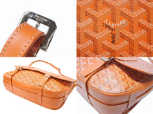 画像をギャラリービューアに読み込む, GOYARD ゴヤール ベルヴェデーレ GM メッセンジャーバッグ ショルダーバッグ フランス製 PVC レザー オレンジ シルバー 美品 中古 4b004839