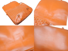 画像をギャラリービューアに読み込む, GOYARD ゴヤール ベルヴェデーレ GM メッセンジャーバッグ ショルダーバッグ フランス製 PVC レザー オレンジ シルバー 美品 中古 4b004839