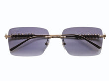 画像をギャラリービューアに読み込む, 極美品 CARTIER カルティエ クラッシュ ドゥ サングラス リムレス ESW00748 グラデーショングレー ゴールド金具 中古 4b004840