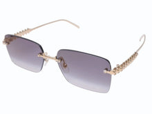 画像をギャラリービューアに読み込む, 極美品 CARTIER カルティエ クラッシュ ドゥ サングラス リムレス ESW00748 グラデーショングレー ゴールド金具 中古 4b004840