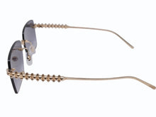 画像をギャラリービューアに読み込む, 極美品 CARTIER カルティエ クラッシュ ドゥ サングラス リムレス ESW00748 グラデーショングレー ゴールド金具 中古 4b004840