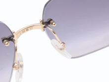 画像をギャラリービューアに読み込む, 極美品 CARTIER カルティエ クラッシュ ドゥ サングラス リムレス ESW00748 グラデーショングレー ゴールド金具 中古 4b004840