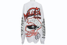 Load image into Gallery viewer, 新品未使用 HELLSTAR ヘルスター RECORDS レコーズ 長袖Tシャツ サイズXL マルチプリント ホワイト ブラック レッド 中古 4b004844
