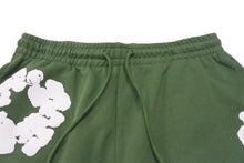 Load image into Gallery viewer, 新品同様 DENIM TEARS デニムティアーズ スウェットパンツ DTSPG2023 ポルトガル製 コットン カーキ ホワイト サイズL 中古 4b004853