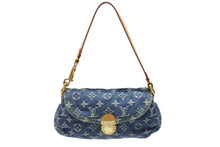 Load image into Gallery viewer, 極美品 LOUIS VUITTON ルイヴィトン ミニプリーティ ワンショルダーバッグ M95050 モノグラム デニム インディゴブルー 中古 4b004859