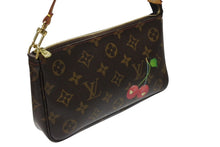 画像をギャラリービューアに読み込む, 極美品 LOUIS VUITTON ルイヴィトン モノグラム チェリー ポシェットアクセソワール アクセサリーポーチ 村上隆 M95008 中古 4b004860