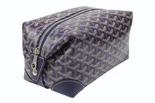 Load image into Gallery viewer, 新品同様 GOYARD ゴヤール BOWLIN25 ボウリング25トイレタリーバッグ ポーチ クラッチバッグ セカンドバッグ ネイビー 中古 4b004862