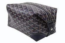 Load image into Gallery viewer, 新品同様 GOYARD ゴヤール BOWLIN25 ボウリング25トイレタリーバッグ ポーチ クラッチバッグ セカンドバッグ ネイビー 中古 4b004862