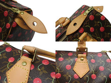 Load image into Gallery viewer, 極美品 LOUIS VUITTON ルイヴィトン スピーディ25 ハンドバッグ M95009 モノグラム チェリー ブラウン 村上隆 中古 4b004863