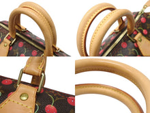 Load image into Gallery viewer, 極美品 LOUIS VUITTON ルイヴィトン スピーディ25 ハンドバッグ M95009 モノグラム チェリー ブラウン 村上隆 中古 4b004863