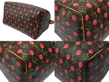 Load image into Gallery viewer, 極美品 LOUIS VUITTON ルイヴィトン スピーディ25 ハンドバッグ M95009 モノグラム チェリー ブラウン 村上隆 中古 4b004863