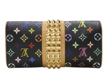 Load image into Gallery viewer, LOUIS VUITTON ルイヴィトン ポシェット コートニー クラッチバッグ M45640 モノグラム マルチカラー ブラック 村上隆 美品 中古 4b004868