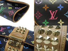Load image into Gallery viewer, LOUIS VUITTON ルイヴィトン ポシェット コートニー クラッチバッグ M45640 モノグラム マルチカラー ブラック 村上隆 美品 中古 4b004868