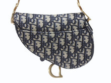 Load image into Gallery viewer, 極美品 Christian Dior クリスチャンディオール サドルミニバッグ ハンドバッグ M0456CTZQ オブリーク ネイビー 中古 4b004869