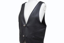 Load image into Gallery viewer, 極美品 CHROME HEARTS クロムハーツ CLASSC 2B LTHR クラシック 2Bレザーベスト サイズS クロスボールボタン スクロールラベル 中古 4b004870