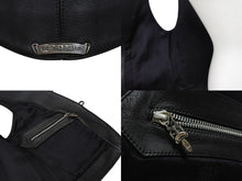 Load image into Gallery viewer, 極美品 CHROME HEARTS クロムハーツ CLASSC 2B LTHR クラシック 2Bレザーベスト サイズS クロスボールボタン スクロールラベル 中古 4b004870
