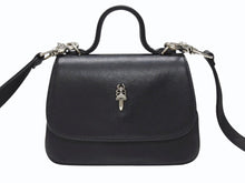 Load image into Gallery viewer, 極美品 CHROME HEARTS クロムハーツ TEENER 2WAYバッグ ダガー装飾 スクロールラベルロゴ クロスボール レザー ブラック 中古 4b004877