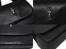 Load image into Gallery viewer, 極美品 CHROME HEARTS クロムハーツ TEENER 2WAYバッグ ダガー装飾 スクロールラベルロゴ クロスボール レザー ブラック 中古 4b004877