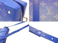 Load image into Gallery viewer, 極美品 LOUIS VUITTON ルイヴィトン ソフトトランク クラウズ ショルダーバッグ ヴァージル期 M45432 カウハイドレザー ブルー ホワイト 中古 4b004887