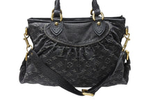 Load image into Gallery viewer, 極美品 LOUIS VUITTON ルイヴィトン ネオカヴィMM 2WAYバッグ M95351 モノグラム デニム ブラック ゴールド金具 中古 4b004888