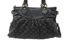 Load image into Gallery viewer, 極美品 LOUIS VUITTON ルイヴィトン ネオカヴィMM 2WAYバッグ M95351 モノグラム デニム ブラック ゴールド金具 中古 4b004888