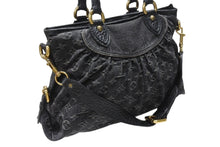 Load image into Gallery viewer, 極美品 LOUIS VUITTON ルイヴィトン ネオカヴィMM 2WAYバッグ M95351 モノグラム デニム ブラック ゴールド金具 中古 4b004888