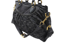 Load image into Gallery viewer, 極美品 LOUIS VUITTON ルイヴィトン ネオカヴィMM 2WAYバッグ M95351 モノグラム デニム ブラック ゴールド金具 中古 4b004888