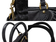 Load image into Gallery viewer, 極美品 LOUIS VUITTON ルイヴィトン ネオカヴィMM 2WAYバッグ M95351 モノグラム デニム ブラック ゴールド金具 中古 4b004888