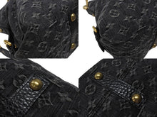 Load image into Gallery viewer, 極美品 LOUIS VUITTON ルイヴィトン ネオカヴィMM 2WAYバッグ M95351 モノグラム デニム ブラック ゴールド金具 中古 4b004888