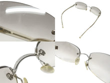 Load image into Gallery viewer, CHANEL シャネル リムレス サングラス サイズ57◻︎18 130 ココマーク メタル プラスチック グレー シルバー 美品 中古 4b004897