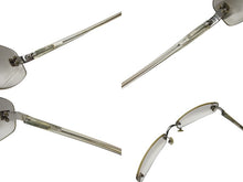 Load image into Gallery viewer, CHANEL シャネル リムレス サングラス サイズ57◻︎18 130 ココマーク メタル プラスチック グレー シルバー 美品 中古 4b004897