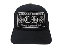 Load image into Gallery viewer, 極美品 CHROME HEARTS クロムハーツトラッカーキャップ ロサンゼルス限定 CHロゴ刺繍 クロスボール シルバー 925 ブラック 中古 4b004903