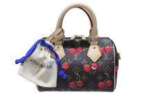 Load image into Gallery viewer, 新品未使用 LOUIS VUITTON ルイヴィトン LV TM スピーディー バンドリエール20 チェリーブロッサム ハンドバッグ M13094 中古 4b004905