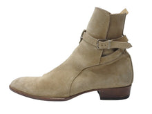 Load image into Gallery viewer, SAINT LAURENT サンローラン WYATT 30 JODHPUR BOOTS ワイアット 30 ジョッパーブーツ 靴 498372 スエード ベージュ サイズ45 美品 中古 4b004908