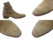 Load image into Gallery viewer, SAINT LAURENT サンローラン WYATT 30 JODHPUR BOOTS ワイアット 30 ジョッパーブーツ 靴 498372 スエード ベージュ サイズ45 美品 中古 4b004908
