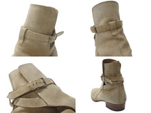 Load image into Gallery viewer, SAINT LAURENT サンローラン WYATT 30 JODHPUR BOOTS ワイアット 30 ジョッパーブーツ 靴 498372 スエード ベージュ サイズ45 美品 中古 4b004908