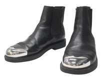 Load image into Gallery viewer, CALVIN KLEIN カルバンクライン サイドゴアブーツ メタルトゥ レザー ブラック サイズ44 美品 中古 4b004909
