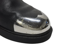 Load image into Gallery viewer, CALVIN KLEIN カルバンクライン サイドゴアブーツ メタルトゥ レザー ブラック サイズ44 美品 中古 4b004909