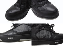 Load image into Gallery viewer, 極美品 Dior ディオール B27 オブリーク ギャラクシー ハイカットスニーカー CDロゴ レザー ブラック サイズ44 中古 4b004911