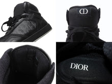 Load image into Gallery viewer, 極美品 Dior ディオール B27 オブリーク ギャラクシー ハイカットスニーカー CDロゴ レザー ブラック サイズ44 中古 4b004911