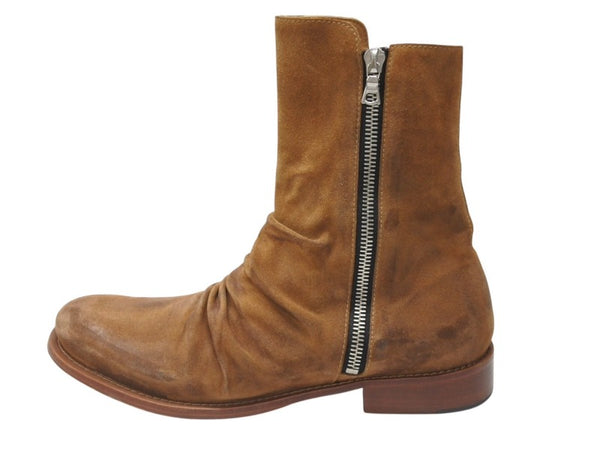 AMIRI アミリ SKINNY STACK BOOT スキニースタックサイドジップブーツ スウェード ブラウン サイズ11 2/1 良品 中古 4b004915
