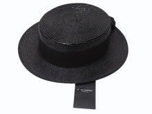 画像をギャラリービューアに読み込む, 新品未使用 SAINT LAURENT サンローラン ラフィアハット 帽子 551676 4YB50 イタリア製 レーヨン コットン ブラック サイズL 中古 4b004917