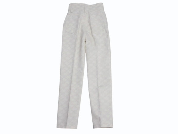 FENDI フェンディ FF総柄 パンツ レディース サイズ36 FLP631 ホワイト アイボリー 美品 中古 4b004918