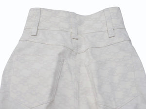 FENDI フェンディ FF総柄 パンツ レディース サイズ36 FLP631 ホワイト アイボリー 美品 中古 4b004918