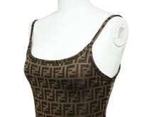 画像をギャラリービューアに読み込む, 極美品 FENDI フェンディ タンクトップ ノースリーブ サイズ40 ズッカ柄 ベージュ ブラック 中古 4b004919