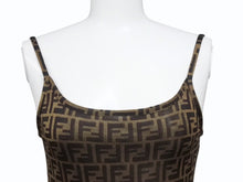 画像をギャラリービューアに読み込む, 極美品 FENDI フェンディ タンクトップ ノースリーブ サイズ40 ズッカ柄 ベージュ ブラック 中古 4b004919
