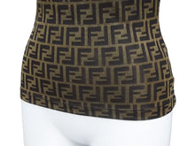 画像をギャラリービューアに読み込む, 極美品 FENDI フェンディ タンクトップ ノースリーブ サイズ40 ズッカ柄 ベージュ ブラック 中古 4b004919