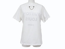 画像をギャラリービューアに読み込む, LOUIS VUITTON ルイヴィトン 21SS 半袖Tシャツ RW211W サイズXS チェーン 反転ロゴプリント ホワイト ブラック 美品 中古 4b004920