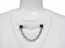 画像をギャラリービューアに読み込む, LOUIS VUITTON ルイヴィトン 21SS 半袖Tシャツ RW211W サイズXS チェーン 反転ロゴプリント ホワイト ブラック 美品 中古 4b004920